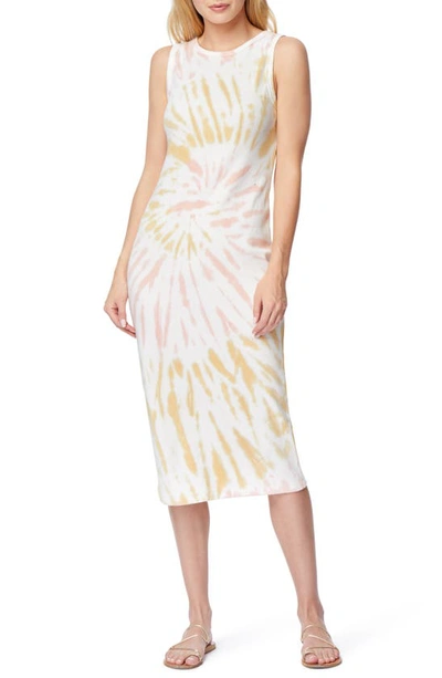 Shop C&c California Belen Tie Dye Ribbed Tank Dress In Pastel Swirl Tie Dye