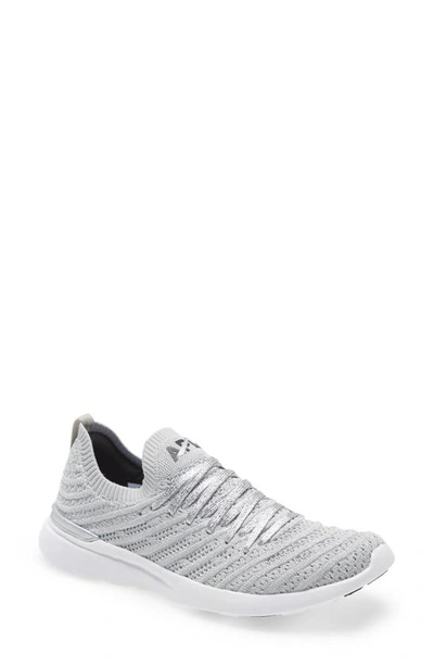 Shop Apl Athletic Propulsion Labs Techloom Wave Hybrid Running Shoe In Silver / White / Black
