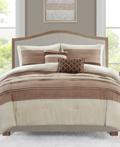 Shop Addison Park Randall 9-pc. Queen Comforter Set Bedding In Taupe