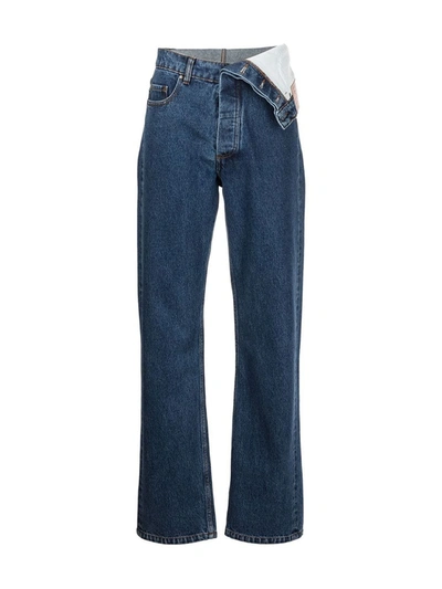 Shop Y/project High-waisted Straight-leg Jeans In Blue
