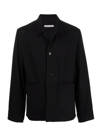 Shop Our Legacy Button-down Shirt Jacket In Black