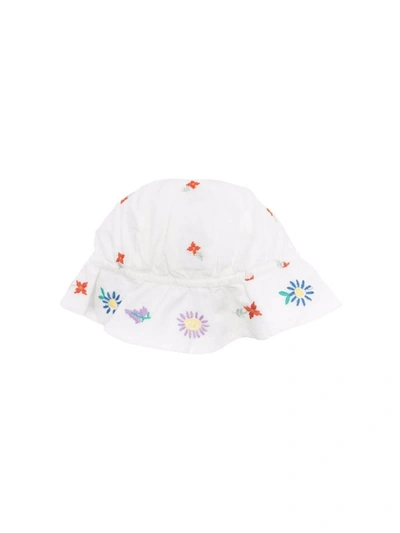 Shop Stella Mccartney Floral-embroidered Sun Hat In White