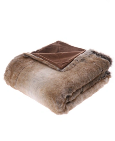Shop Happycare Textiles Luxury Warm Elegant Cozy Decorative Bed Sofa Throw, 60" X 50" In Brown