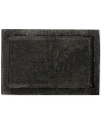 Shop Grund Asheville Series 17" X 24" Organic Cotton Bath Rug Bedding In Slate Gray