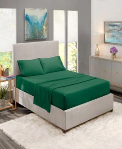 Shop Nestl Bedding Premier Collection Deep Pocket 4 Piece Bed Sheet Set, Full In Hunter Green