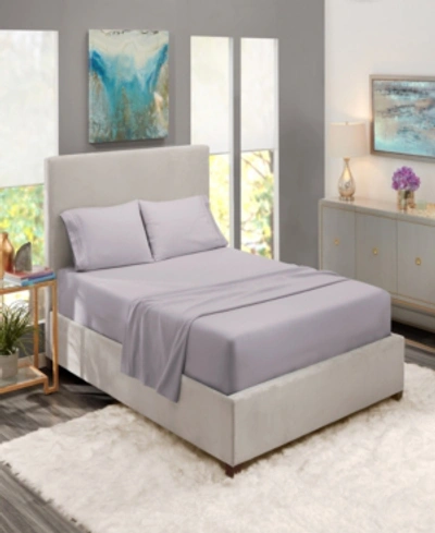 Shop Nestl Bedding Premier Collection Deep Pocket 3 Piece Bed Sheet Set, Twin In Light Gray Lavender