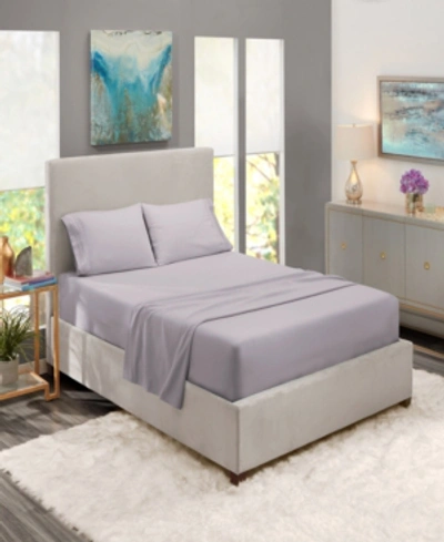 Nestl Bedding Premier Collection Deep Pocket 3 Piece Sheet Set, Twin In Light Gray Lavender