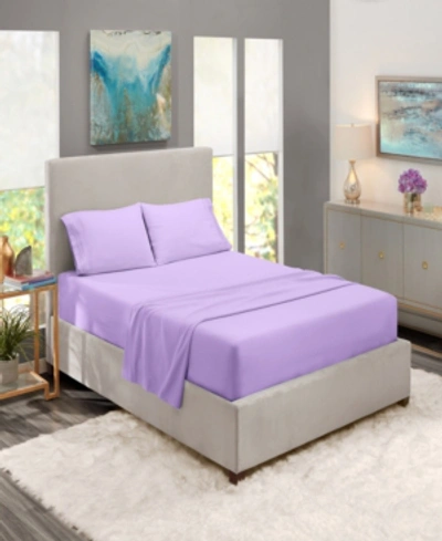 Shop Nestl Bedding Premier Collection Deep Pocket 4 Piece Bed Sheet Set, Full Xl In Lavender