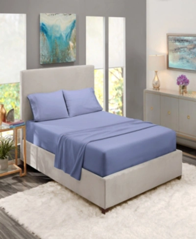 Shop Nestl Bedding Premier Collection Deep Pocket 4 Piece Bed Sheet Set, King Bedding In Steel Blue