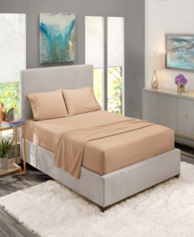 Nestl Bedding Premier Collection Deep Pocket 4 Piece Bed Sheet Set, Queen Bedding In Taupe