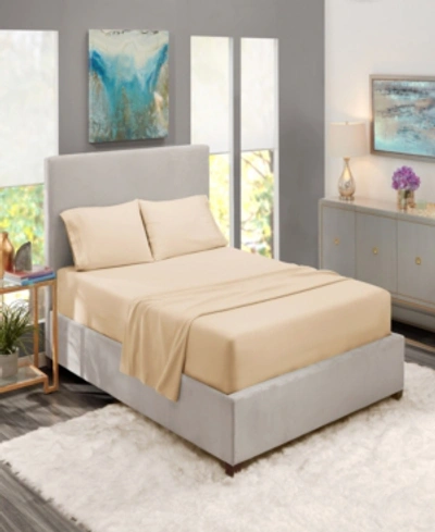 Shop Nestl Bedding Premier Collection Deep Pocket 3 Piece Bed Sheet Set, Twin Xl In Cream Beige