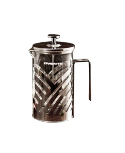Shop Ovente French Press Carafe Coffee And Tea Maker, 27 Ounces In Silver-tone