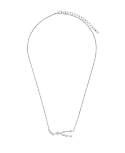 Shop Sterling Forever Women's When Stars Align Taurus Constellation Necklace In Silver-tone