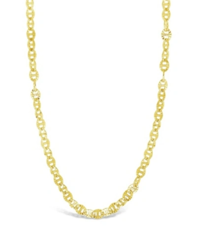 Shop Sterling Forever Women's Textured Anchor Chain Necklace In 14k Gold Plated