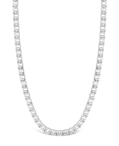Shop Sterling Forever Women's Interlocking Curb Chain Necklace In Silver-tone
