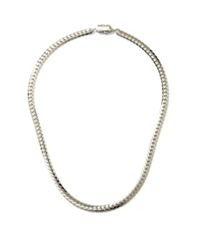 Shop Eliot Danori Plain Curb Link Necklace, Created For Macy's In Silver-tone