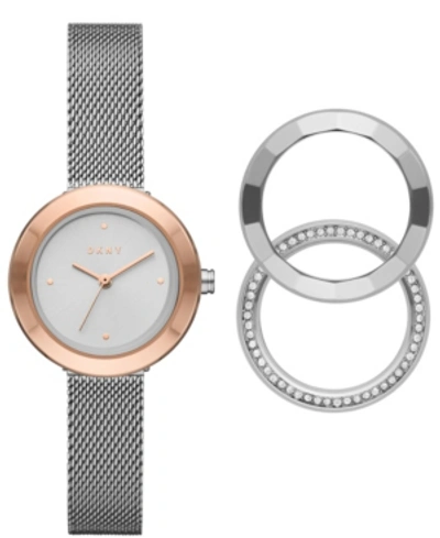 Shop Dkny Women's Sasha Stainless Steel Watch, 29mm In Gray