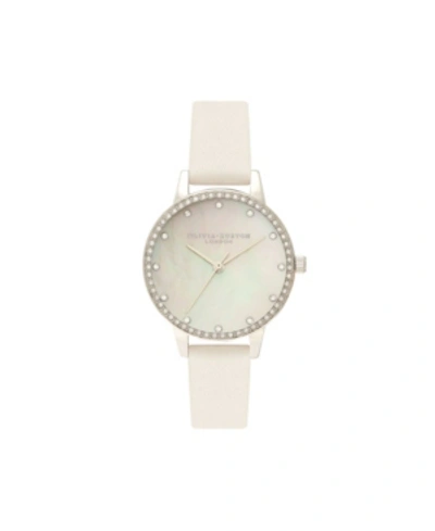 Shop Olivia Burton Women's Timeless Classic Blush Leather Strap Watch, 30mm