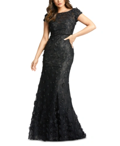 Shop Mac Duggal Lace Gown In Black