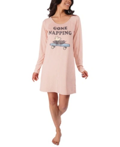 Shop Munki Munki Vintage Woodstock Sleep Shirt In Pink