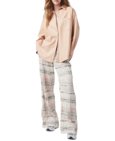 Shop French Connection Crolenda Button-down Top In Clay Nude