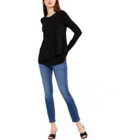 Shop A Pea In The Pod Pullover Nursing T-shirt In Black