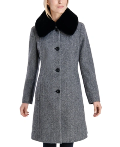 Anne klein faux fur on sale coat