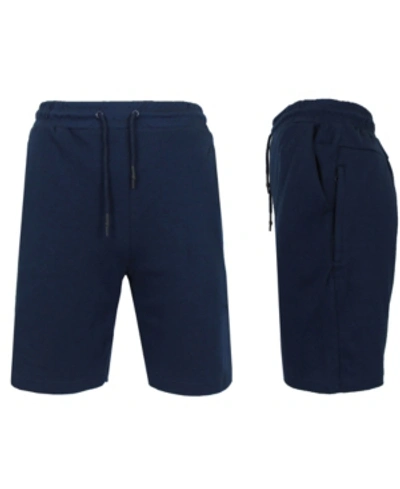 Shop Galaxy By Harvic Women's Loose Fit Long Side Zipper Pocket Bermuda Shorts In Navy