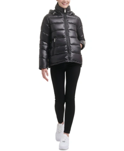 Guess high neck with hood puffer sale