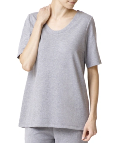 Shop Hue Wear Ever U R Lounge Elbow-sleeve T-shirt In Med. Grey Heather