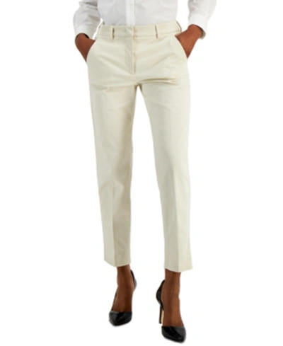 Shop Weekend Max Mara Zanna Ankle Trousers In Avorio