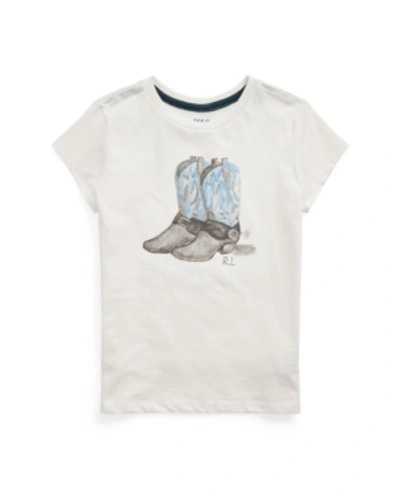 Shop Polo Ralph Lauren Big Girls Cotton Jersey Graphic T-shirt In Nevis