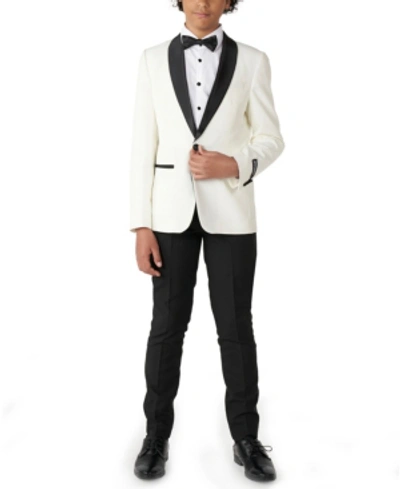 Shop Opposuits Big Boys 3-piece Pearly Solid Tuxedo Set In White