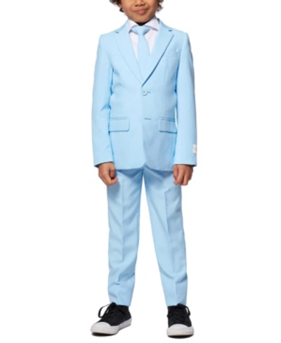 Shop Opposuits Toddler Boys 3-piece Cool Solid Suit Set In Blue