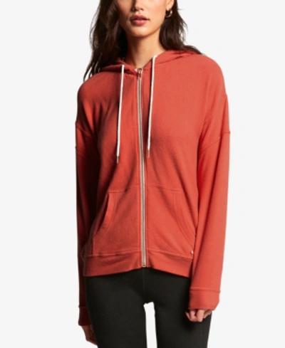 Volcom Juniors' Lil Zip Fleece Hoodie In Rosewood | ModeSens