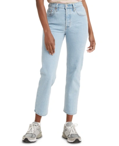 Shop Levi's 501 Cropped Straight-leg Jeans In Samba Blues