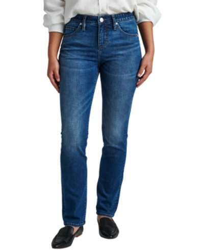 Jag Women's Ruby Comfort Stretch Mid Rise Straight Jeans In Thorne Blue