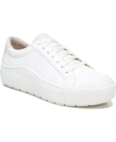 Shop Dr. Scholl's Women's Time Off Oxfords Women's Shoes In White Faux Leather/fabric