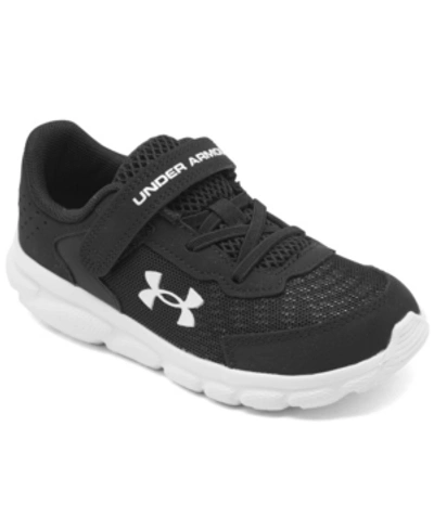 Shop Under Armour Toddler Kids Assert 9 Stay-put Closure Running Sneakers From Finish Line In Black