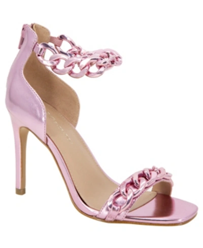 Shop Bcbgeneration Women's Isinna Chain Detail Dress Sandals Women's Shoes In English Rose Manmade