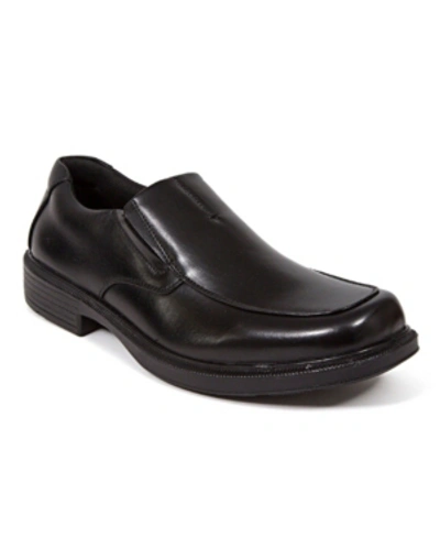 Shop Deer Stags Men's Coney Dress Casual Memory Foam Cushioned Comfort Slip-on Loafers In Black
