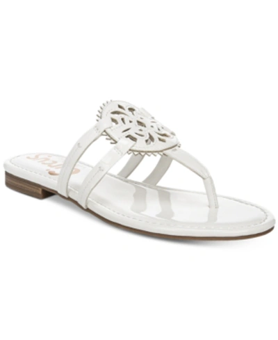 Shop Circus By Sam Edelman Women's Canyon Medallion Flat Sandals In Bright White Patent