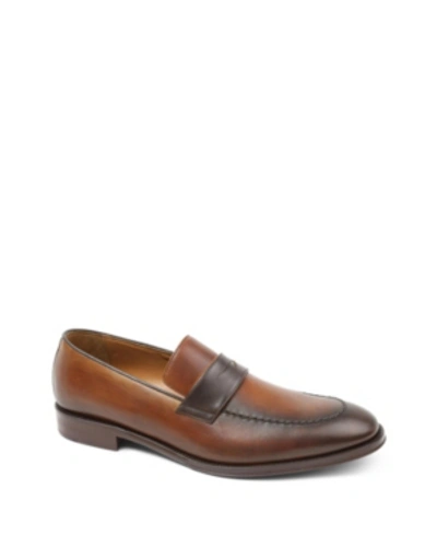 Shop Bruno Magli Men's Arezzo Slip On Loafers Men's Shoes In Cognac, Dark Brown