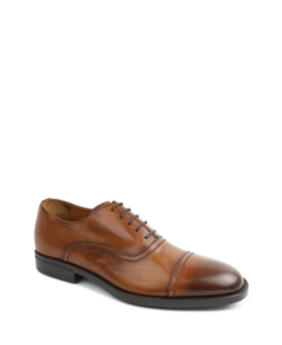 Shop Bruno Magli Men's Butler Cap Toe Oxford Dress Shoes In Cognac Leather