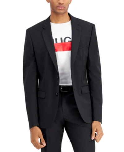 Hugo Boss Hugo By  Men's Modern-fit Solid Wool-blend Suit Jacket In Black