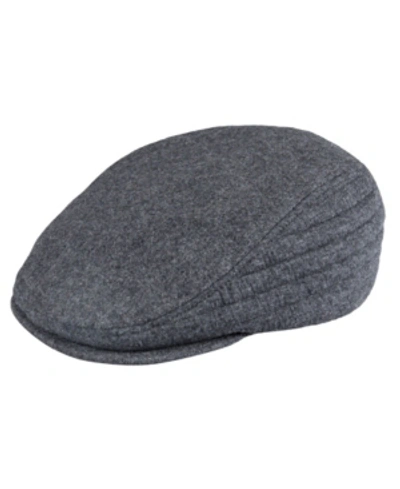 Shop Levi's Men's Melton And Jersey Quilted Ivy Cap In Dark Gray