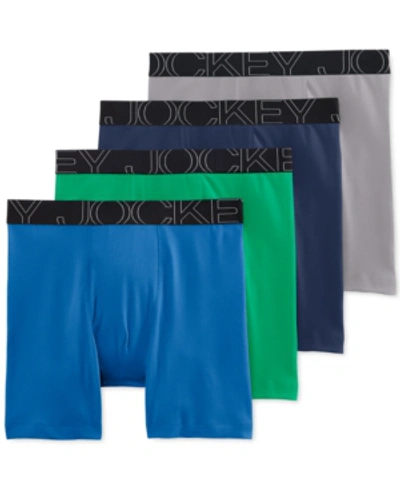 Shop Jockey Activeblend 7" Midway Brief - 4 Pack In Blue/green/grey/midnight