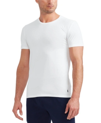 Shop Polo Ralph Lauren Men's Big And Tall Crewneck Undershirts In White