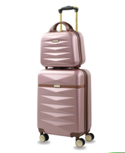 Puiche Jewel Carry-on Cosmetic Luggage, Set Of 2 In Rose Gold-tone