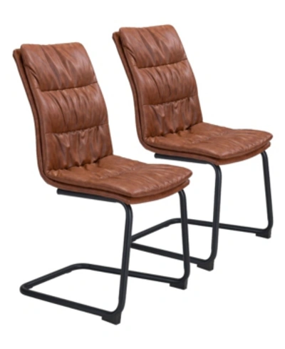 Shop Zuo Sharon Dining Chair, Set Of 2 In Brown